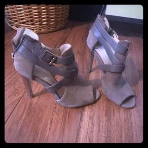 Taupe & Gray high heeled sandals