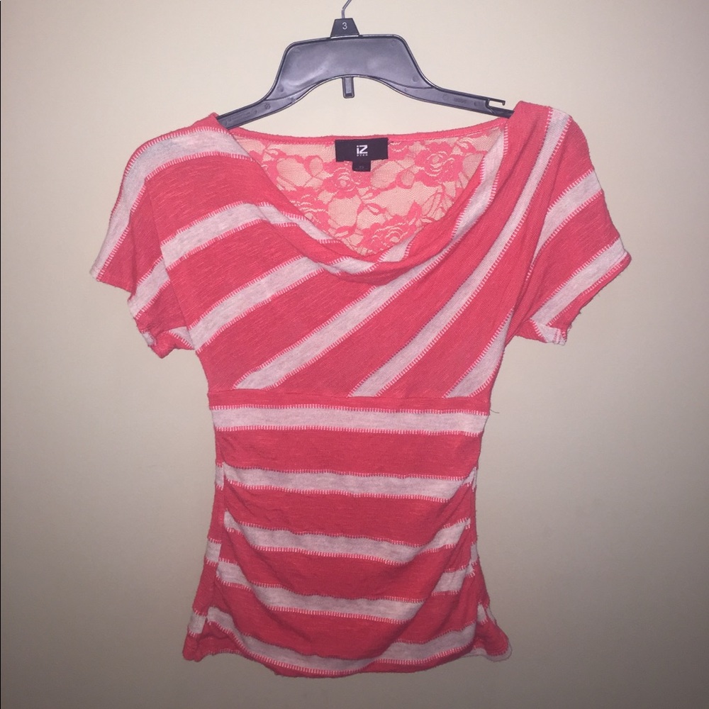 iZ BYER top with lace back