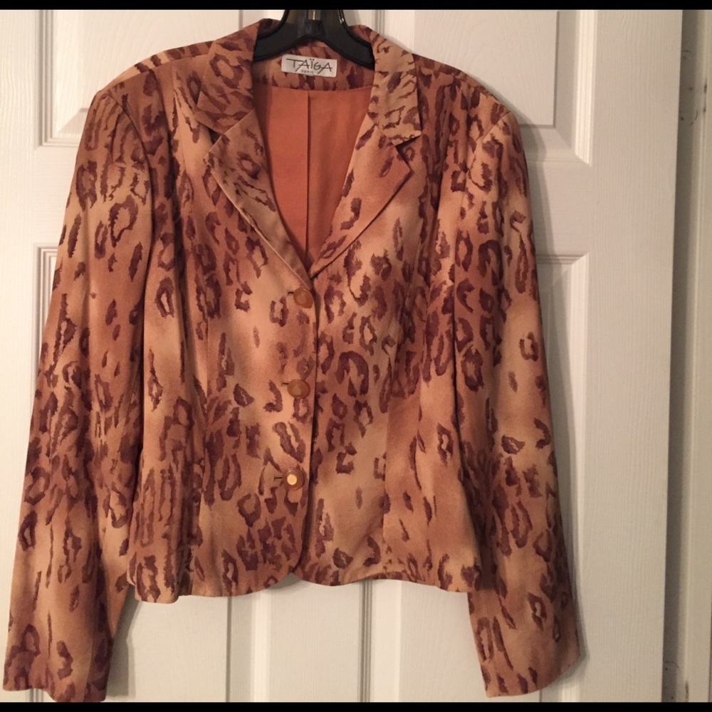 Taiga Paris Vintage Animal Print Jacket