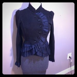 Free people military style ruffle size 4 blazer
