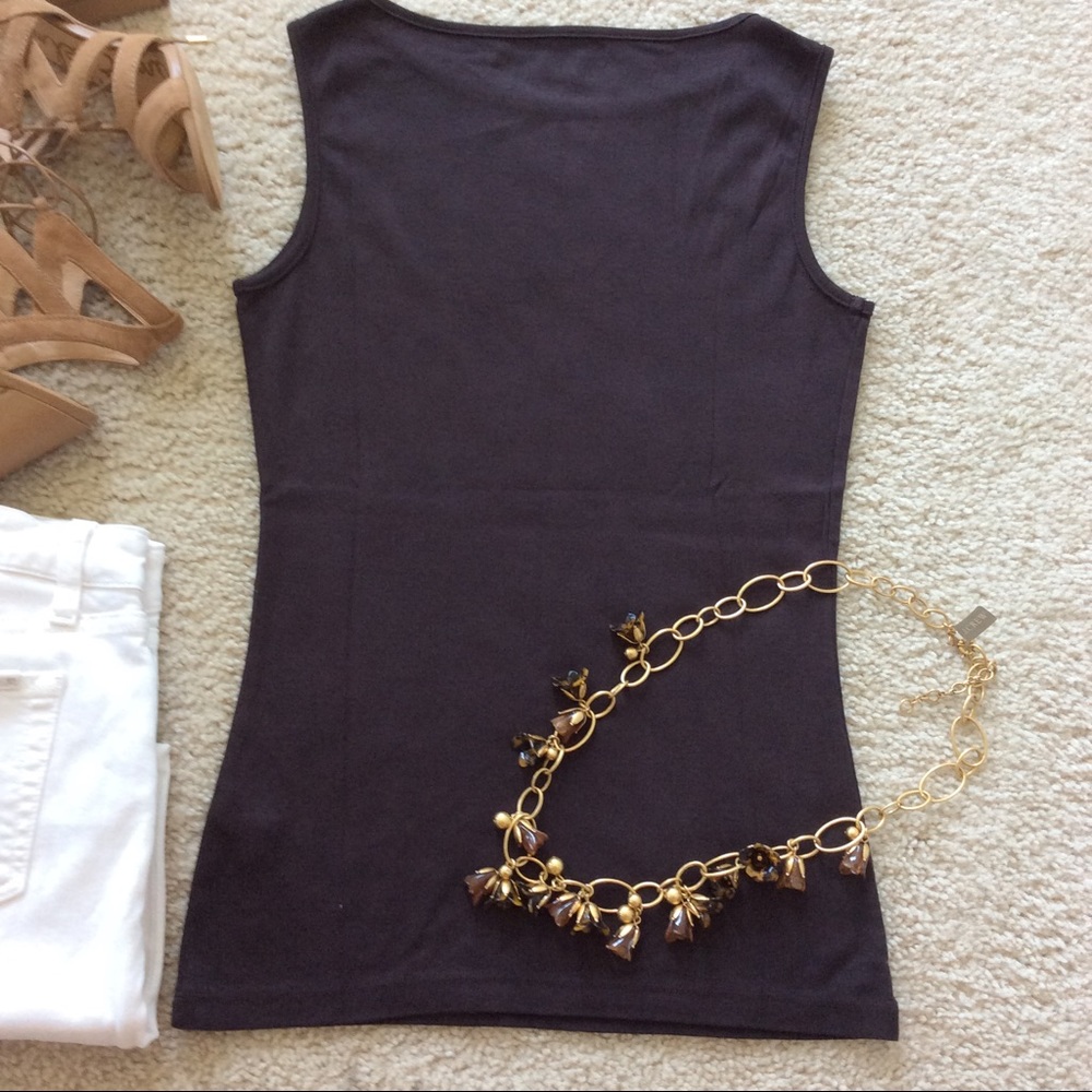 Three Dots Sleeveless Boatneck Top - Picture 4 of 5