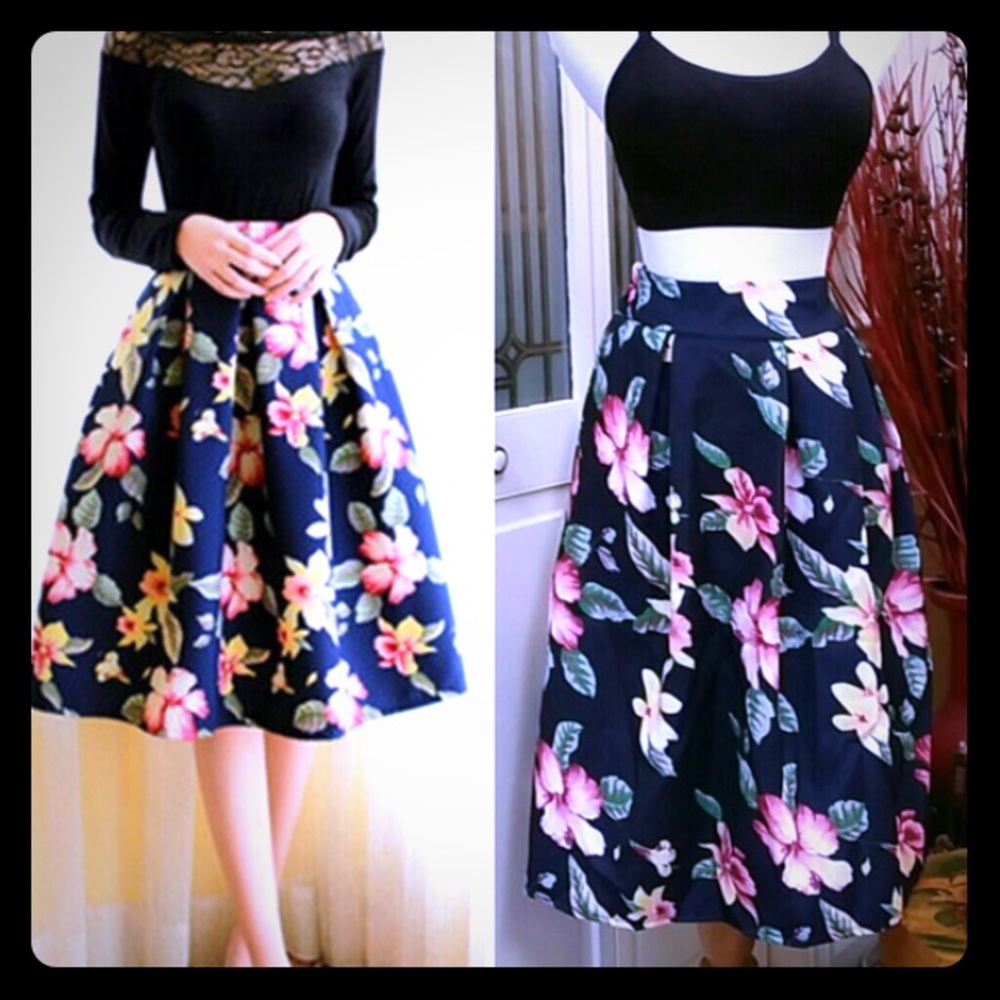 Floral spring skirt