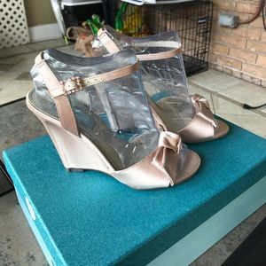 Blue by Betsey Johnson Satin Wedge