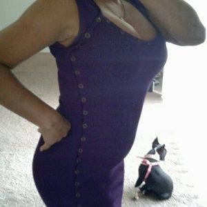 Purple bodycon dress