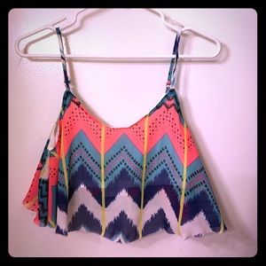 Ocean Drive multi-colored crop top