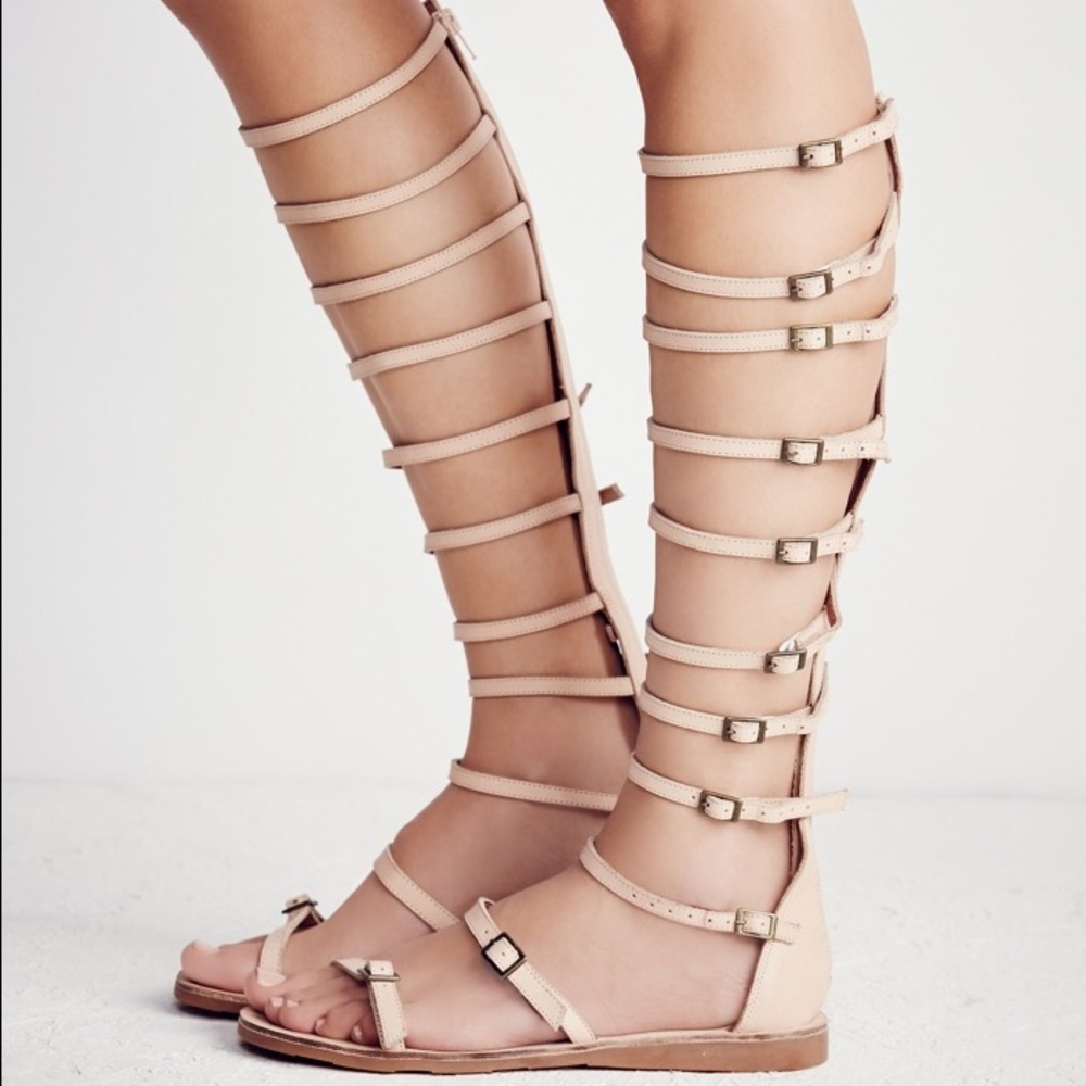 Jeffrey Campbell Beige Gladiator Sandal