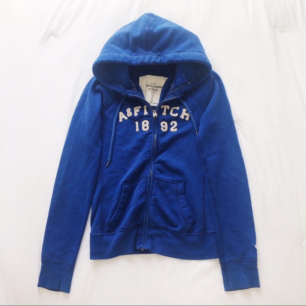 Abercrombie Blue Zip Up Hoodie