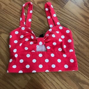 Forever 21 polka dot crop top! Size small