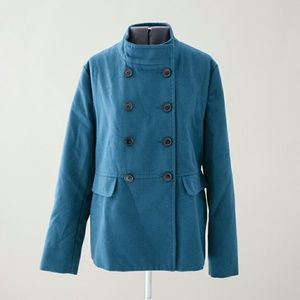 Teal lightweight peacoat