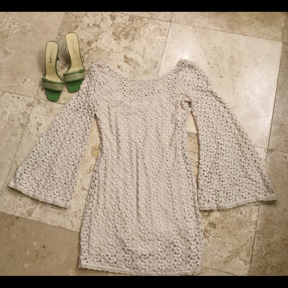 FREE People loose knit bell sleeve dress - Picture 5 of 8