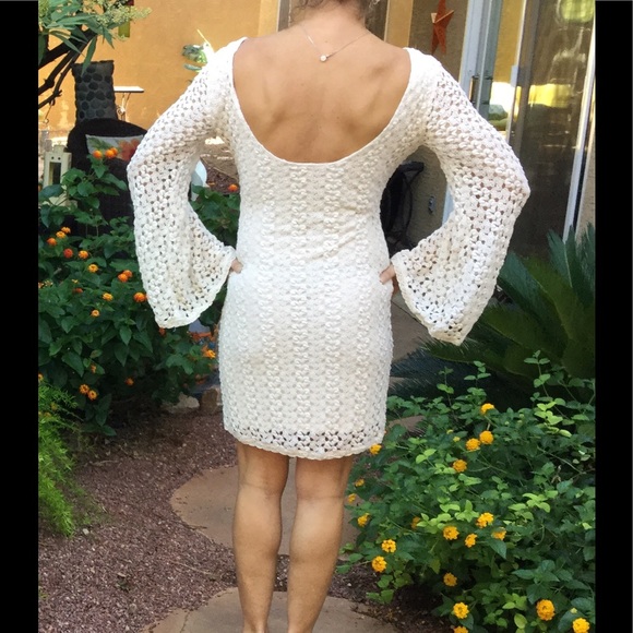 FREE People loose knit bell sleeve dress - Picture 2 of 8