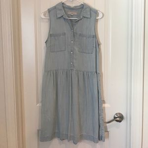 Loft Chambray Shirt Dress, size 8