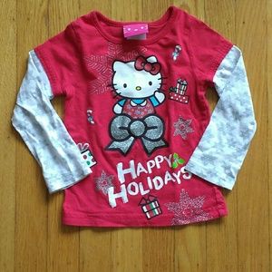 Red and white Hello Kitty long sleeve t-shirt