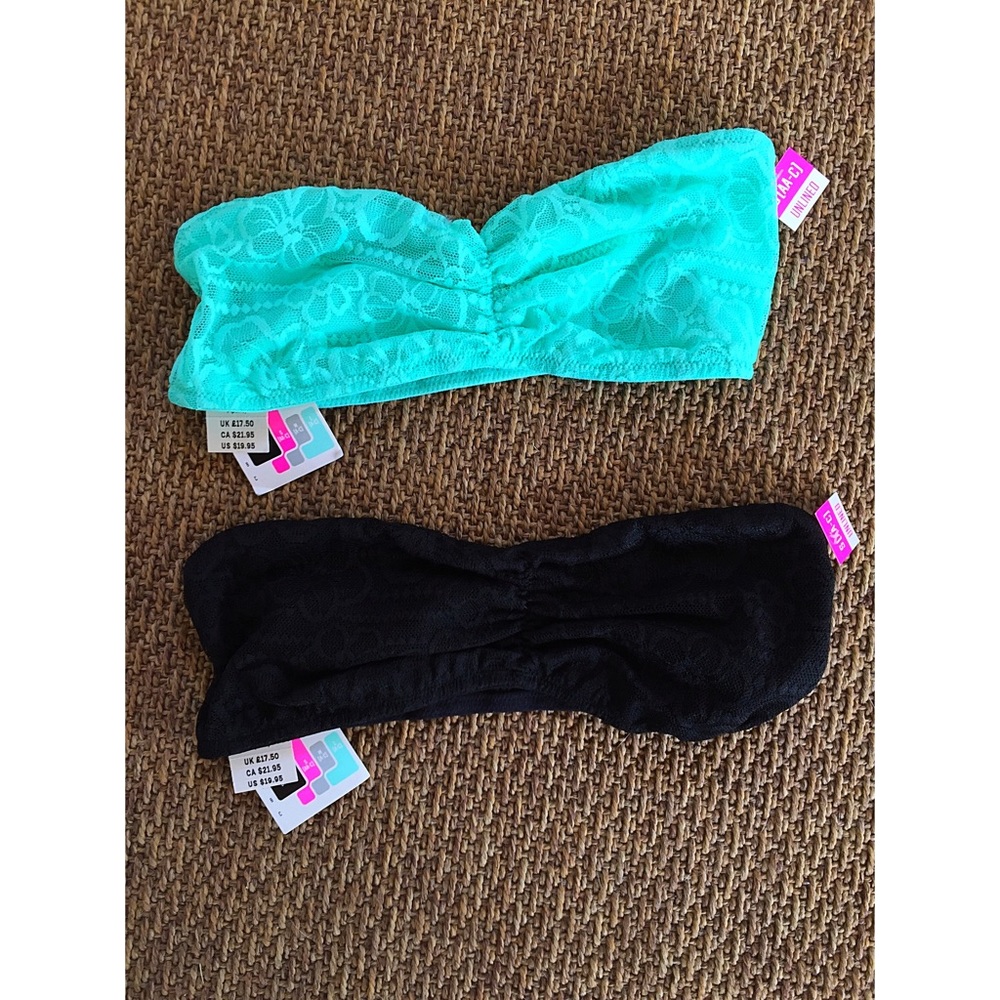 2 NEW VS PINK BANDEAUS