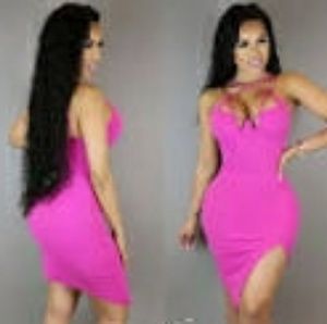 Hot pink dress