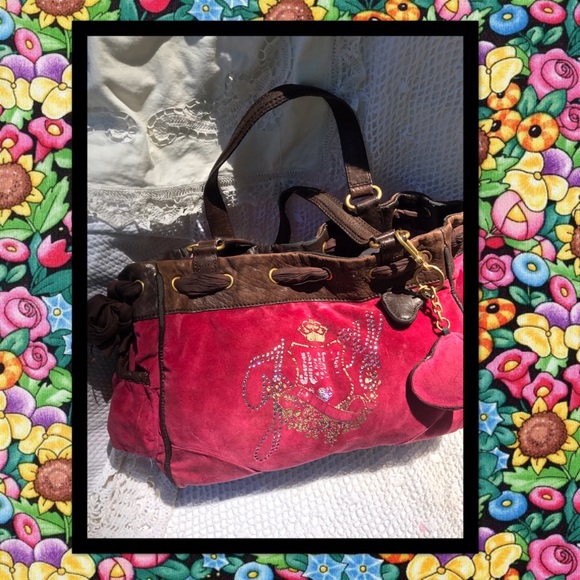 JUICY COUTURE Pink Fabric Tote USED CONDITION