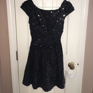 Black Sequin Party Dress