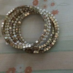 White and gold bracelet