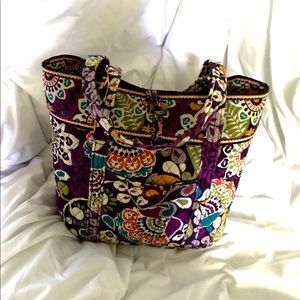 NWOT Vera Bradley Plum Crazy Tote Bag