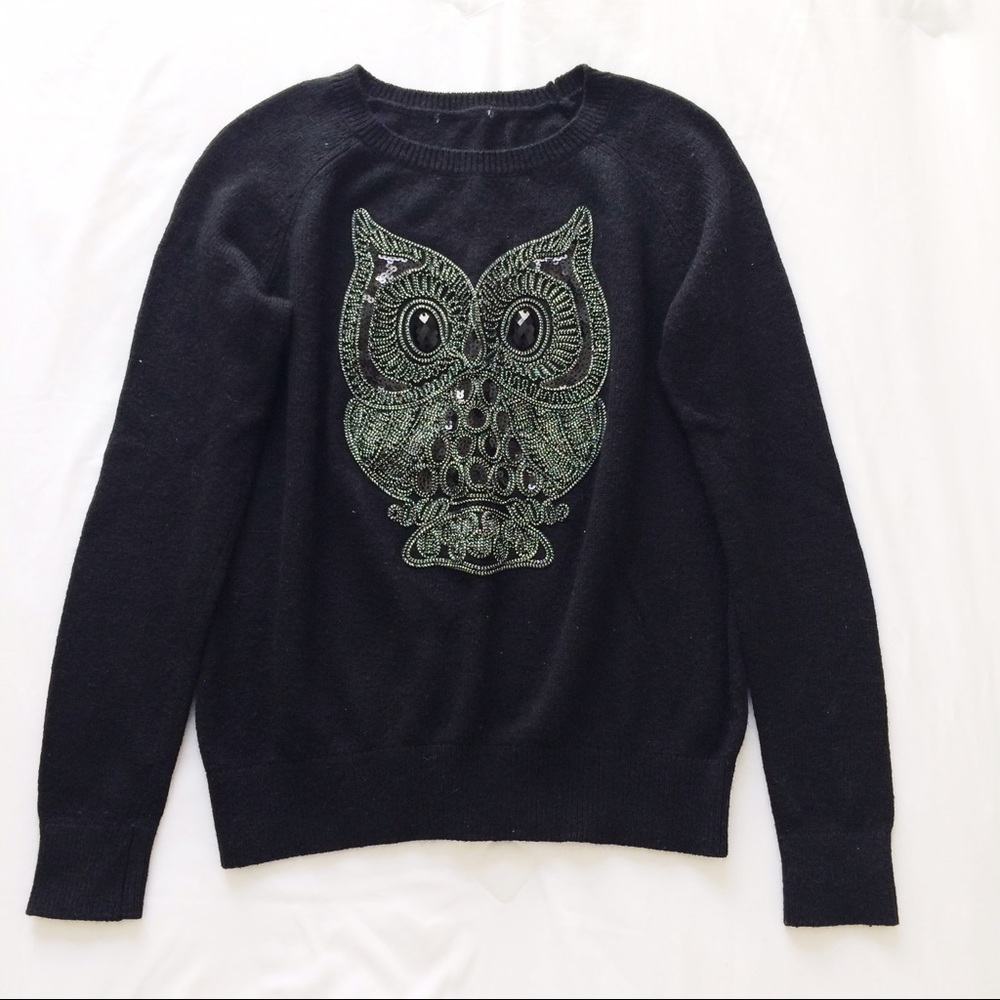 Bejewelled Owl Sweater