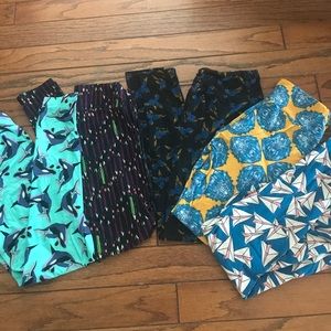 All Five pairs of LulaRoe Leggings OS