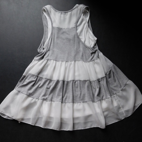 ING Grey/White Flow Tank Top - Picture 2 of 4