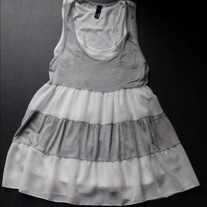 ING Grey/White Flow Tank Top