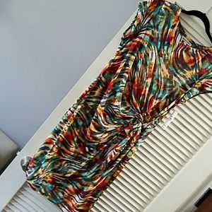 Cap sleeved wrap style dress