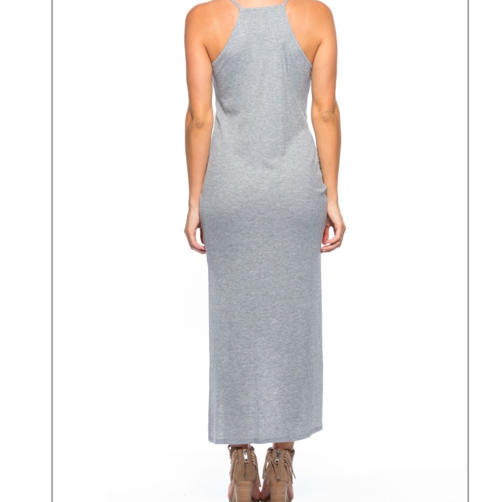 🔹LAST ONE 🔹Gray Knotted Front Maxi Dress - Picture 5 of 7