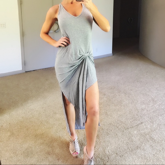 🔹LAST ONE 🔹Gray Knotted Front Maxi Dress - Picture 6 of 7