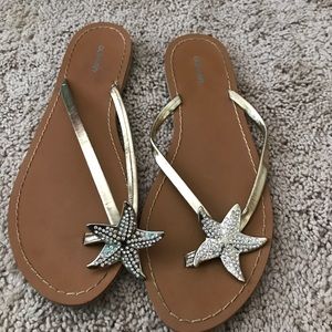 Starfish flip flops