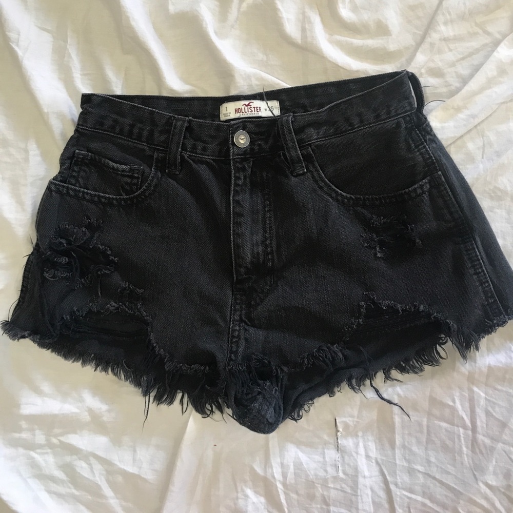 High Waisted Distressed Jean Shorts