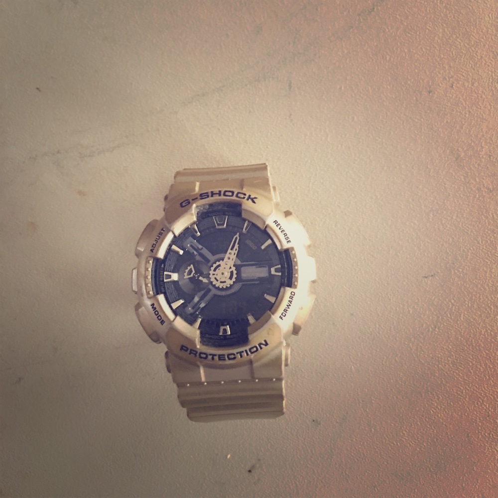 Gold G Shock watch