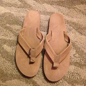 Brown Women's Rainbow Sandal Flip Flops