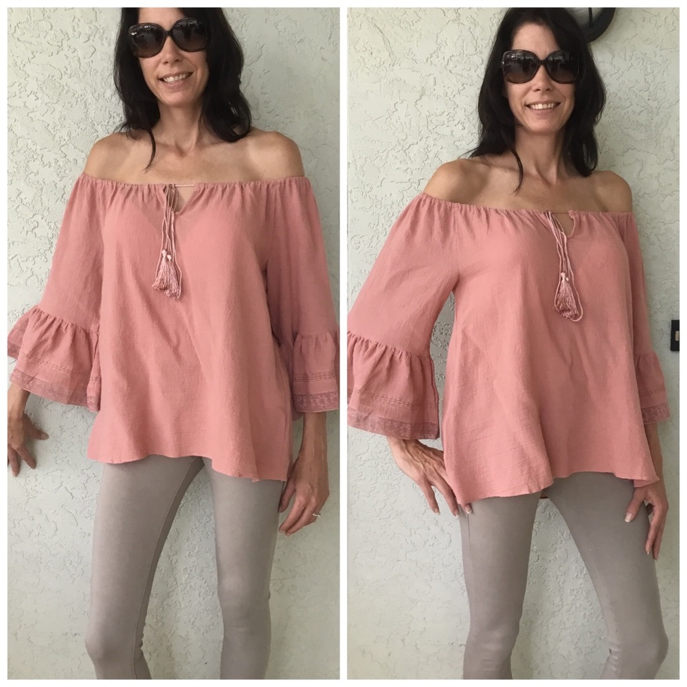 Dusty Pink On or Off the Shoulder - Picture 2 of 4