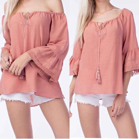Dusty Pink On or Off the Shoulder - Picture 3 of 4
