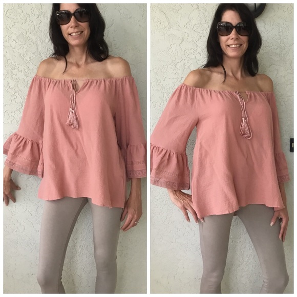 Dusty Pink On or Off the Shoulder - Picture 2 of 4