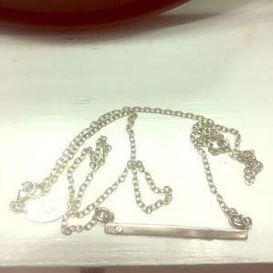Sterling silver bar necklace