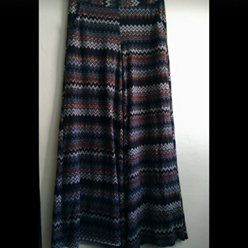 High Waist Chevron Pattern Pants
