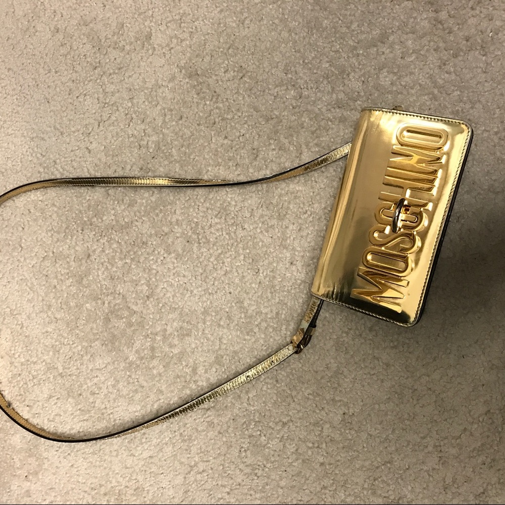 Moschino Gold Make Your Mark Crossbody
