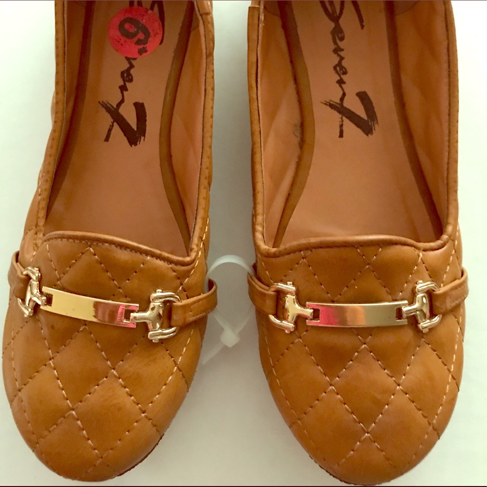 SEVEN Leather Quilted Ballet Flats