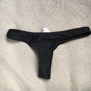 Black thong bikini bottoms