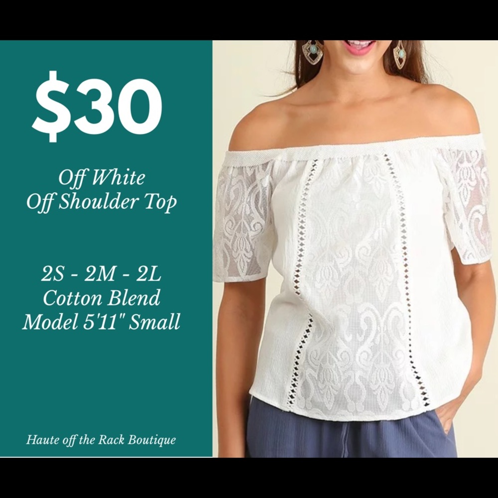 White off shoulder top