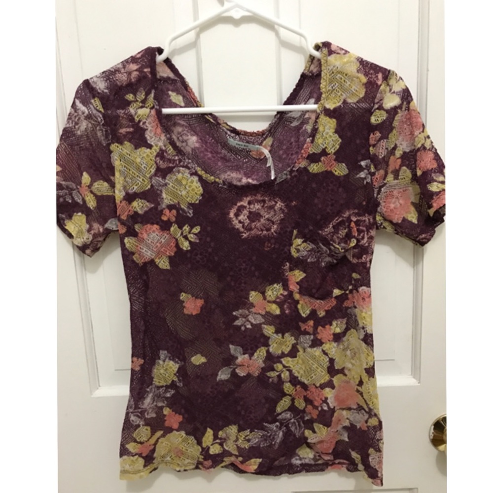 Kimchi Blue lace Tee floral T-shirt NWOT