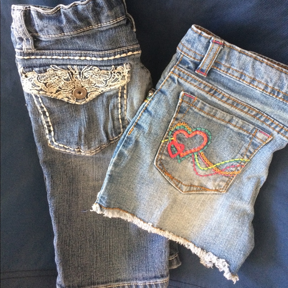 2 pair CUTE girls Shorts Sz 6x