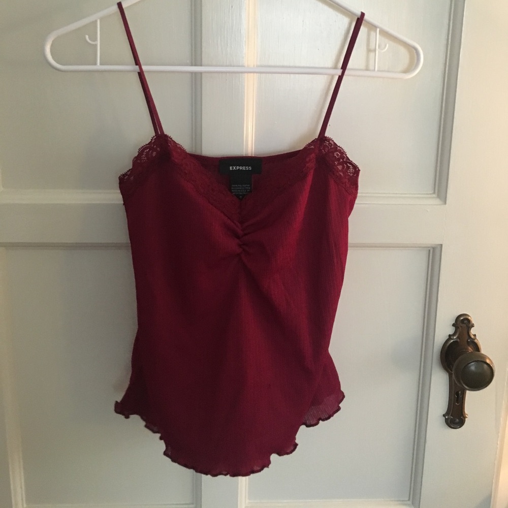 EXPRESS brick red cami