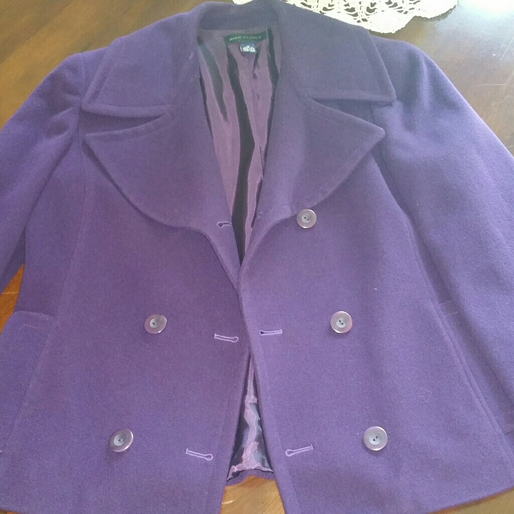 Purple wool/angora jacket