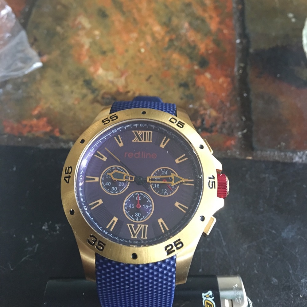 Gold & Blue Redline watch