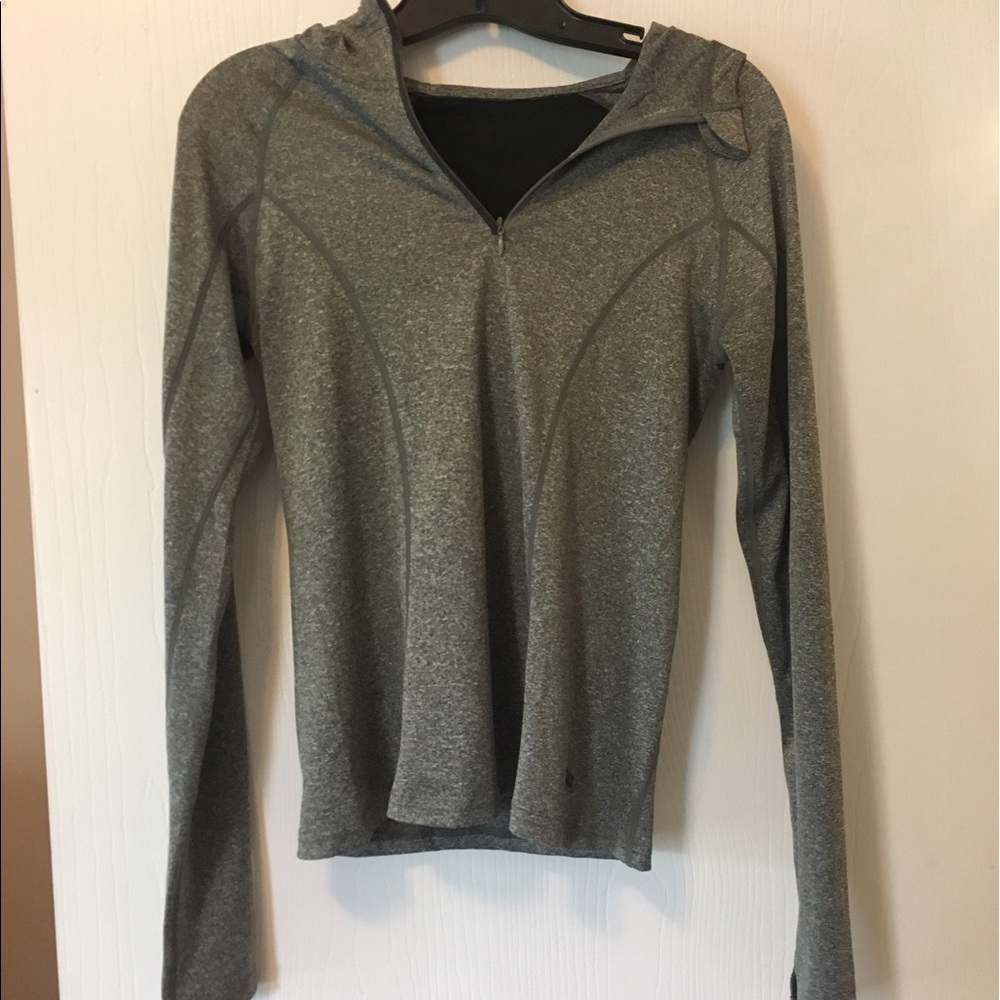 Mono B Gray Athletic Long Sleeve Shirt
