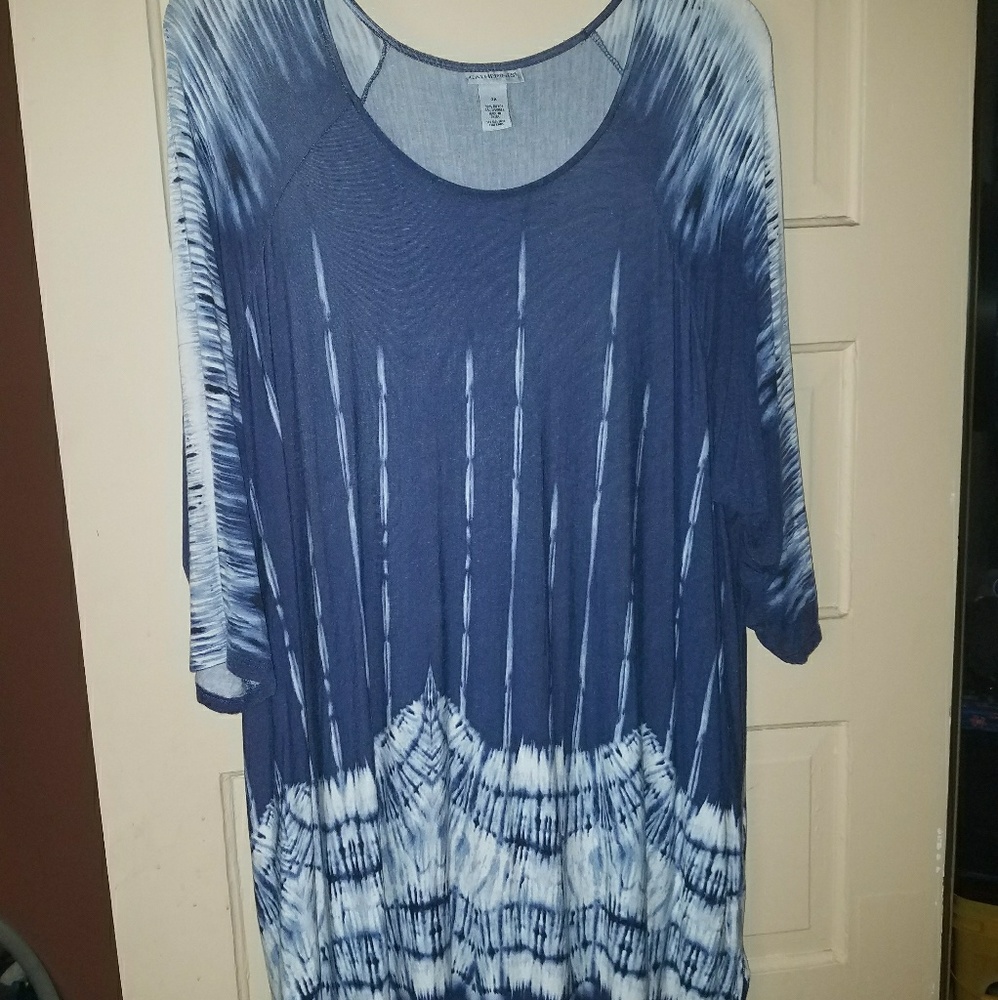 3x Catherines Tie Dye top 3/4 sleeve